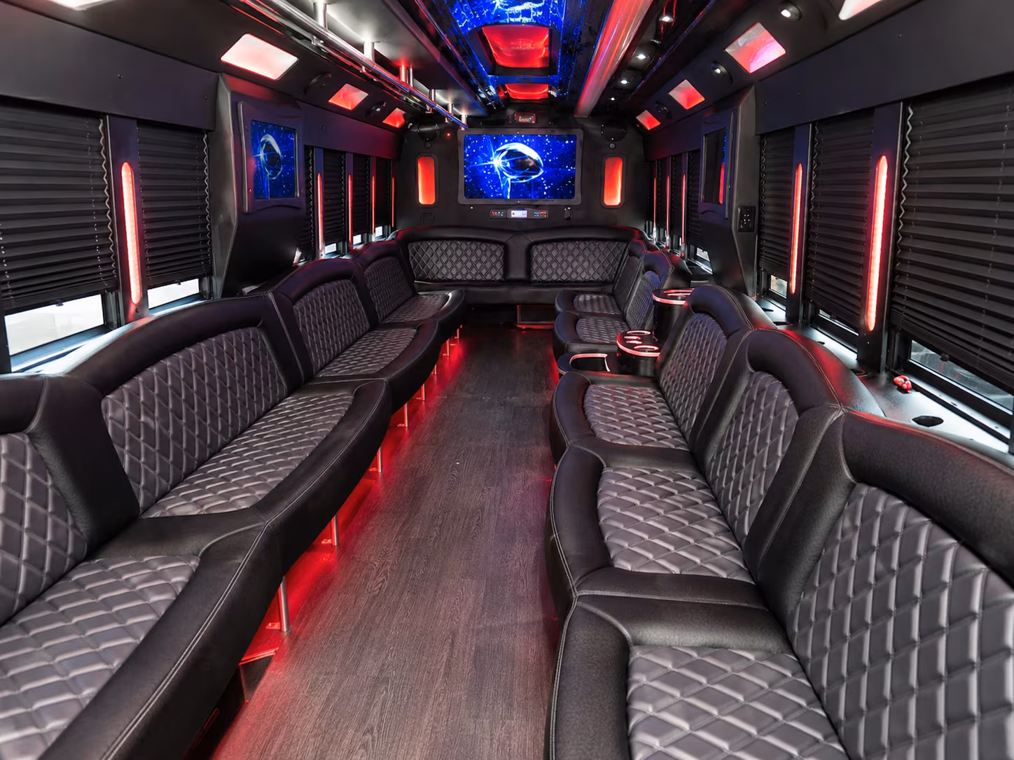 Memphis Birthday, Sweet 16, & Quinceañera Transportation party bus interior