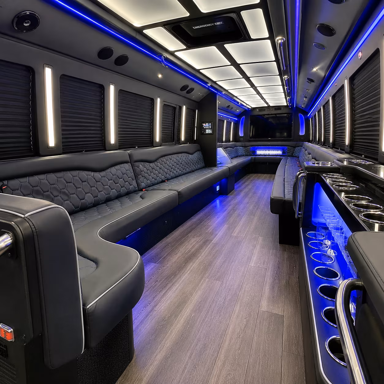 Memphis Prom & Homecoming Transportation party bus interior