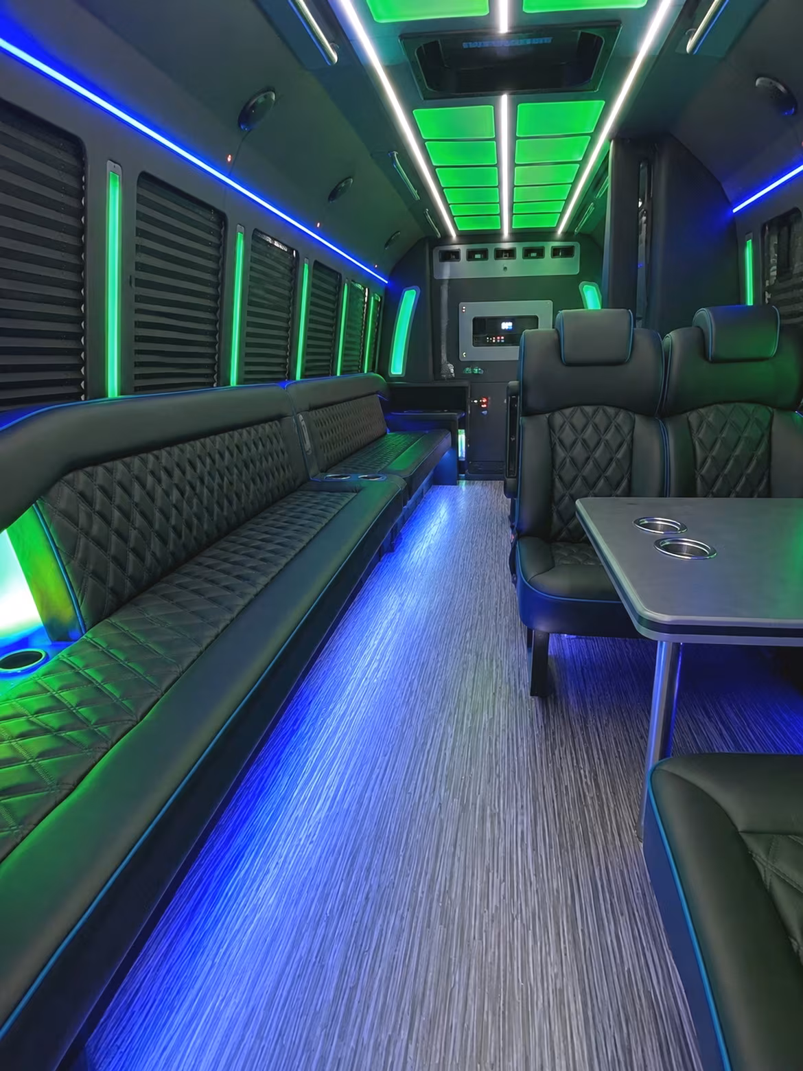 Memphis Sporting Event Transportation party bus interior